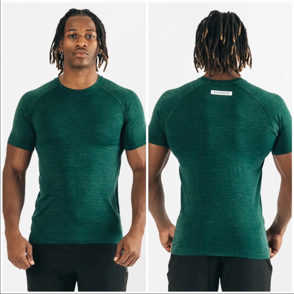 Alphalete Men's Short Sleeve Tee - Forest Green